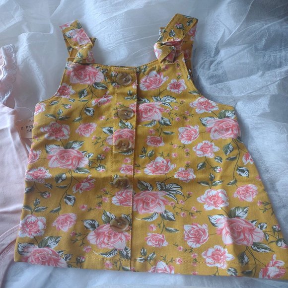 Little Lass Baby Girls 2pc Onesie Top and Jumper Set NEW - Picture 5 of 9